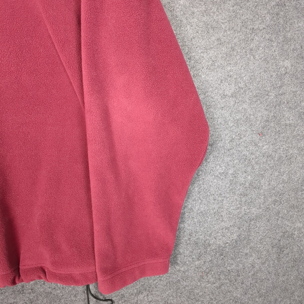 GAP Mens Fleece Pullover‎ 1/4 Zip Mock Neck Maroon Burgundy Size L Embroidered - Picture 4 of 11